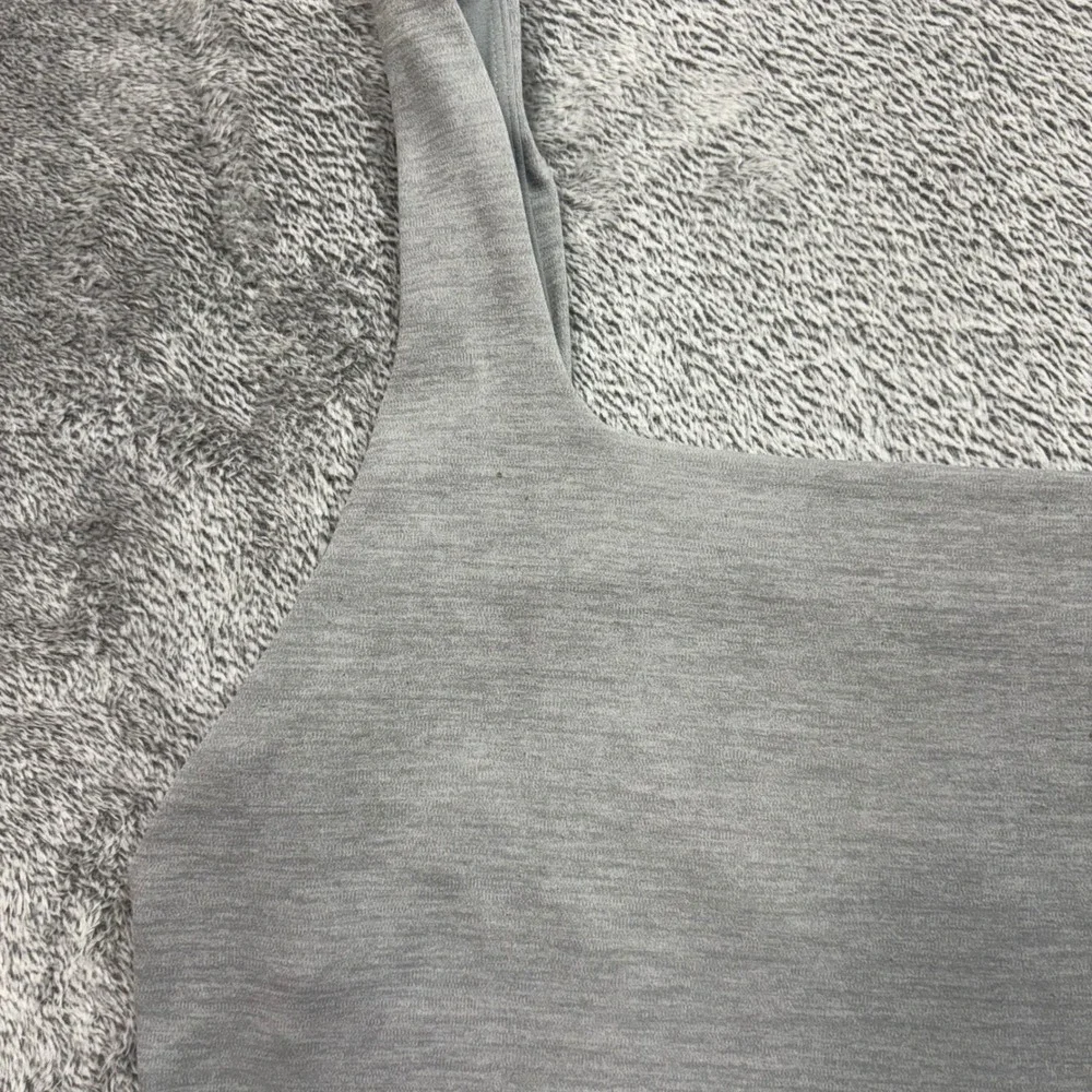 Nike Tank Top Women Large Grey Good Yoga Dri-FIT Square Neck Shelf Bra 820
